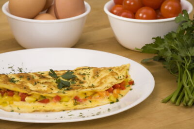 Cheese and vegetable omelet
