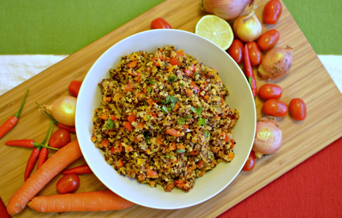 Mexican quinoa with vegetables