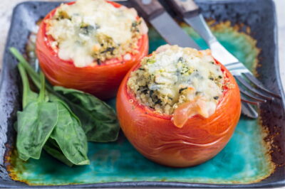 Stuffed tomatoes with quinoa
