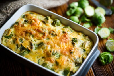 Cheesy brussels sprouts
