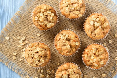 apple honey oatmeal muffins
