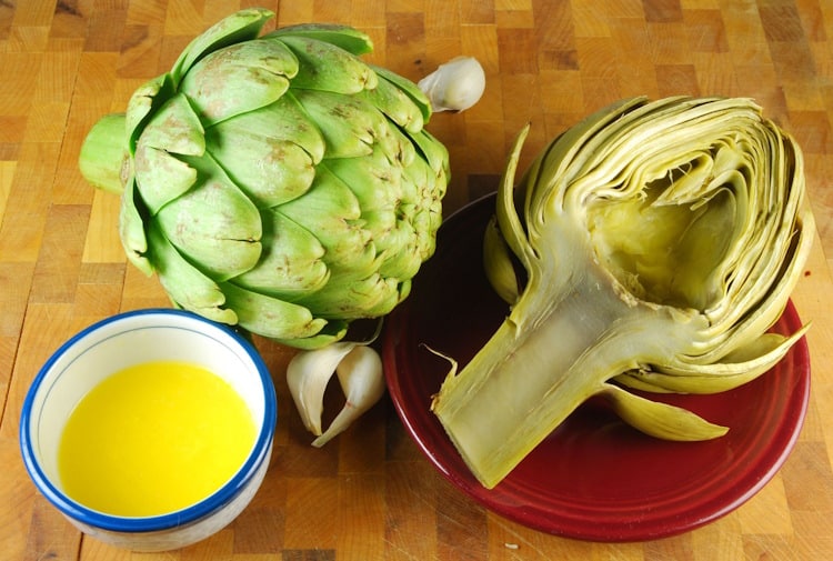 Artichokes with butter