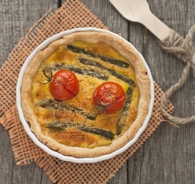 Asparagus quiche