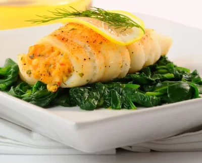 baked stuffed sole