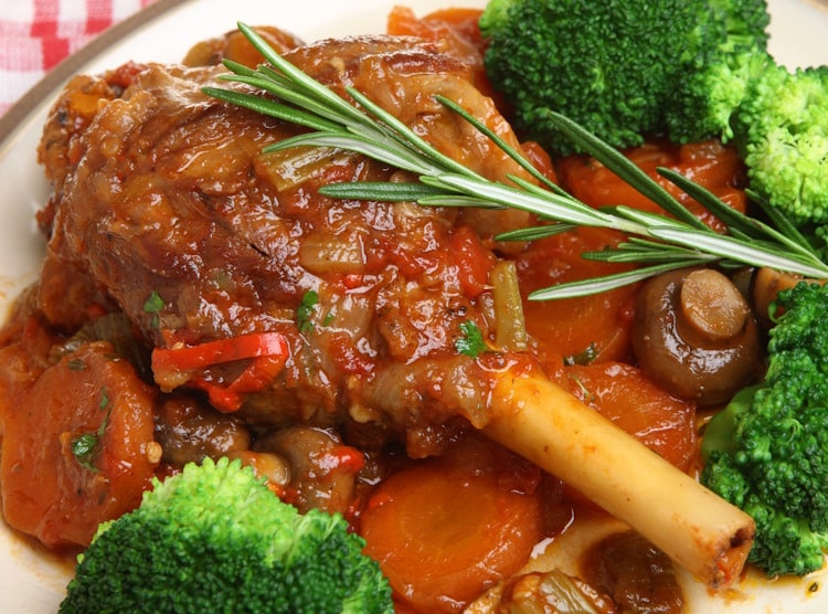 Braised Lamb Shanks Plate