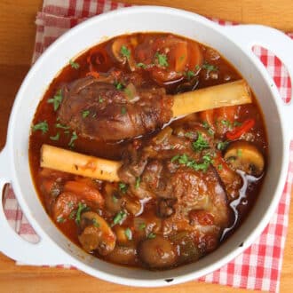 Braised Lamb Shanks Cooking