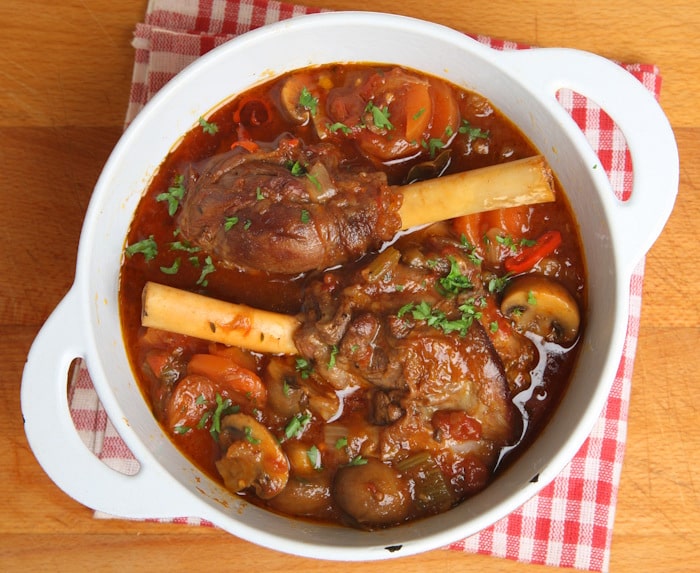 Braised Lamb Shanks Cooking