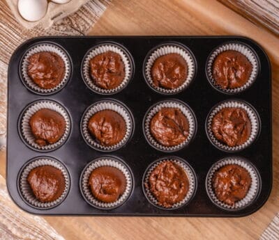 Chocolate muffin batter