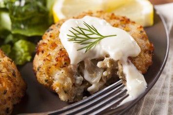 Savory crab fritters