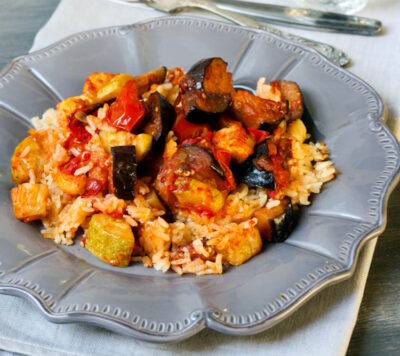 Eggplant and rice
