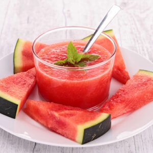 Watermelon strawberry soup