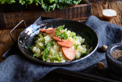 Kale and olive oil mashed potatoes