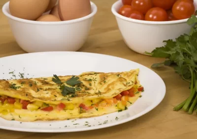 Cheese and vegetable omelet
