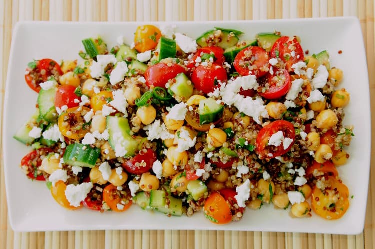 Quinoa Salad with Vegetables and Chickpeas