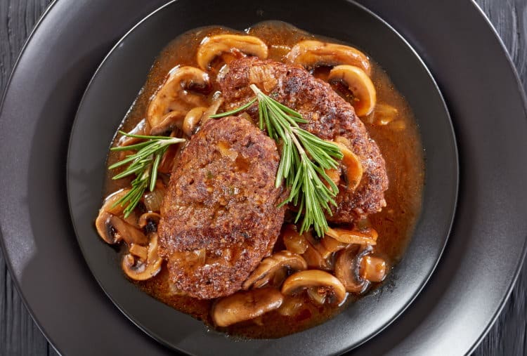 Salisbury steak with mushroom gravy