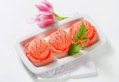 strawberry peach sherbet