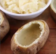 hollowed out baked potato