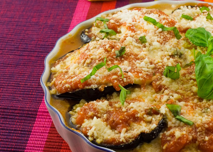 Vegetable and eggplant parmigiana