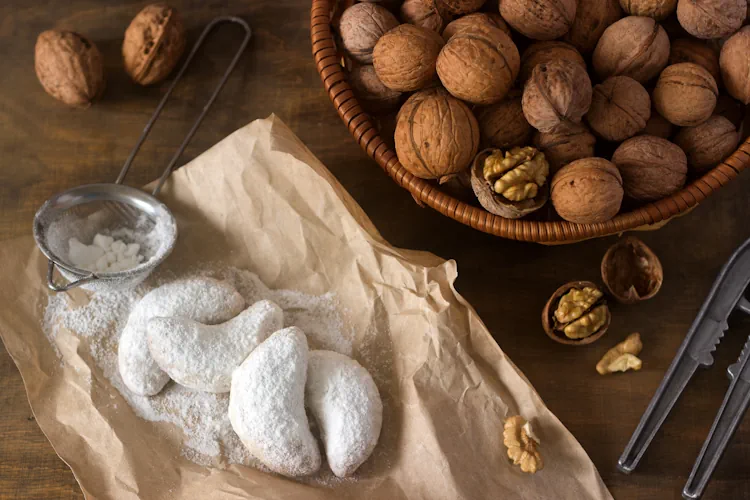 walnut crescents